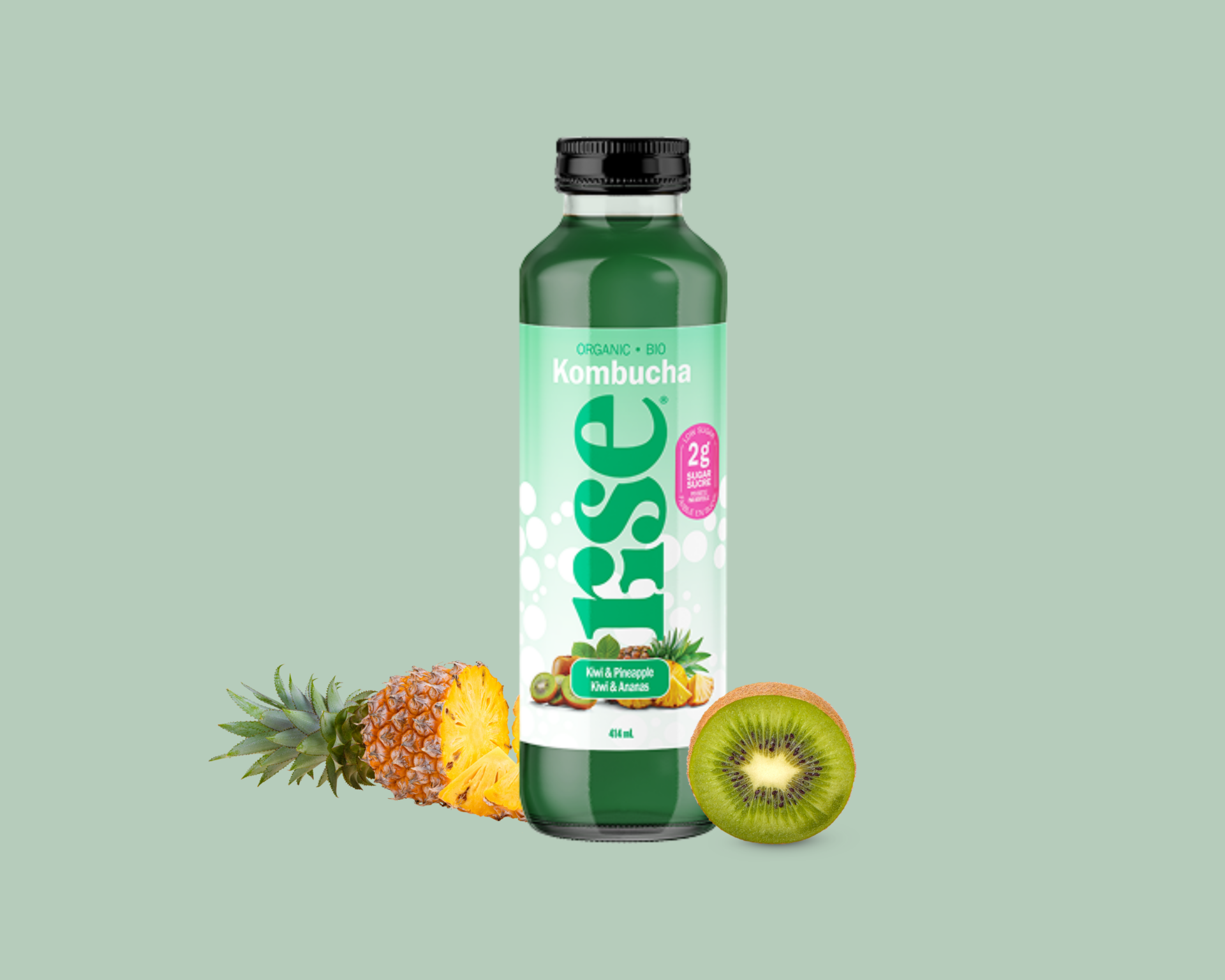 Rise Kombucha | Kiwi & Pineapple