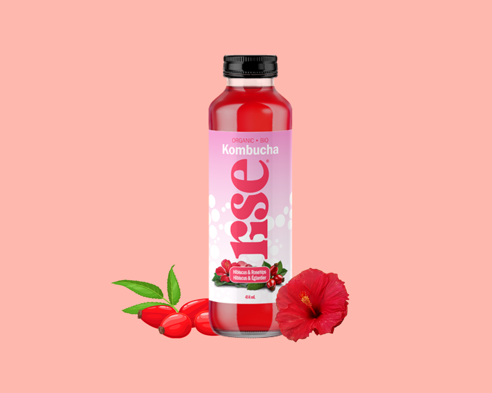 Rise Kombucha | Hibiscus & Rosehips