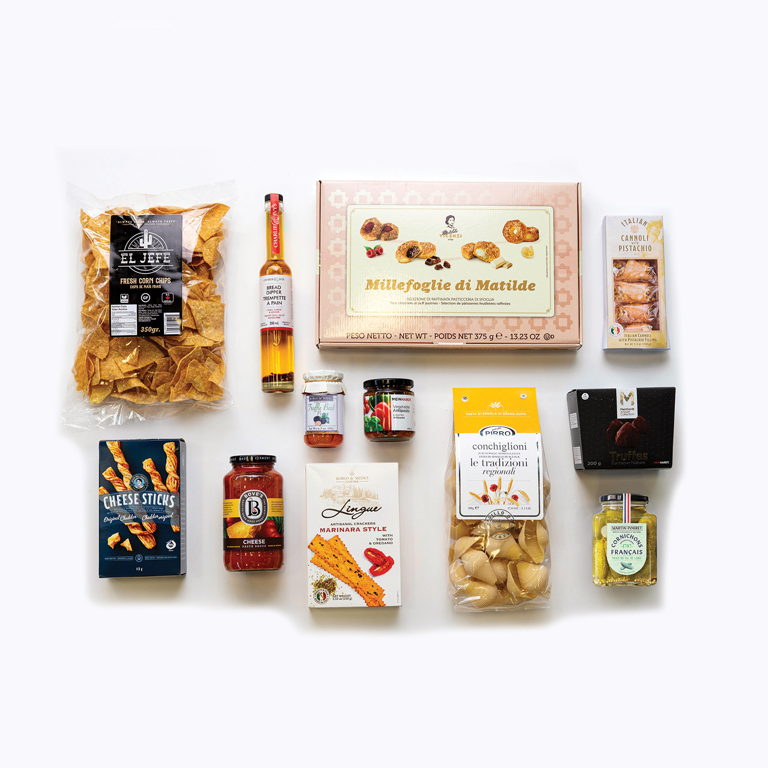 TheEpicureanContents_Christmas Luxury Epicurean gourmet food gift basket with premium artisan snacks and specialty treats